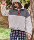 The Print-Mix Plush Terrain Half Zip - Mini Frosted Daisy and Cream
